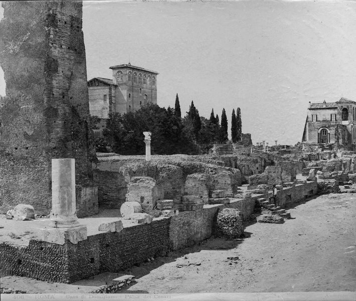 003668 - monumento - Domus Flavia, basilica: veduta strutture fronte verso la casa di Livia