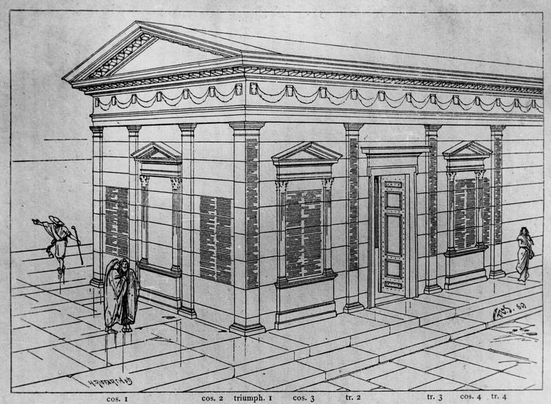 016076 - elaborato grafico - Studio di ricostruzione; Neg. Ist. Arch. Germ., Nr. 5905