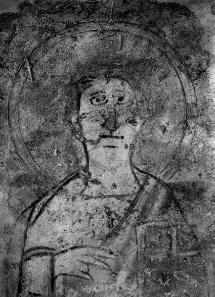019683 - reperto - S. Maria Antiqua, pitture nell'Atrio, nella parete a destra dell'entrata - particolare; neg. serie E, n. 51704