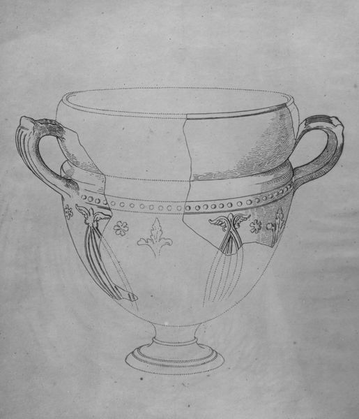 017001 - elaborato grafico - Coppa di terra sigillata dalla casa repubblicana della Velia in un disegno di M. Barosso; neg. serie F, n. 595