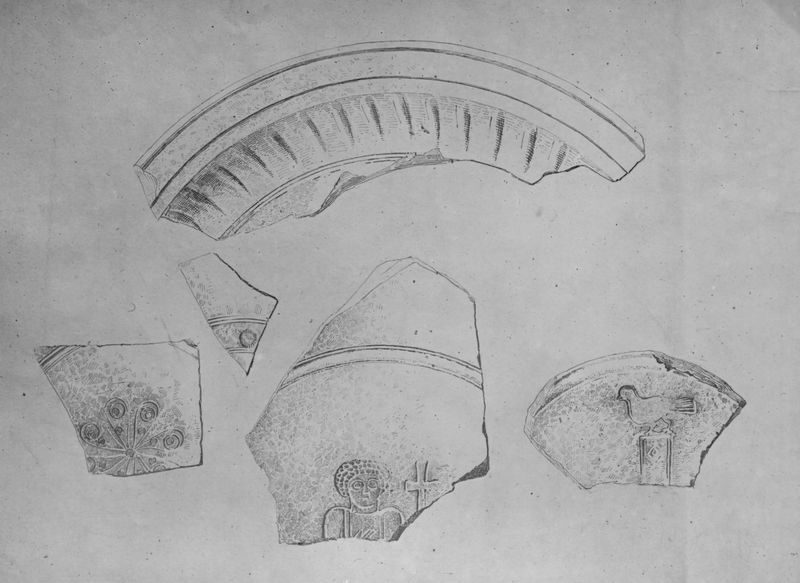 017007 - elaborato grafico - Frammenti di piatti di terra sigillata tarda; neg. serie F, n. 597