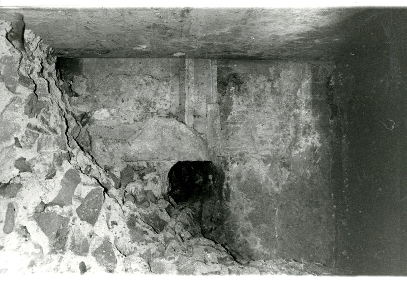 002042 - scavo archeologico - Casa di Augusto, scavo dell'ambiente 14, cosiddetto "Cubicolo inferiore": durante la campagna di scavo del 1975/1976 condotta dal Dr. G. Carettoni, con scoperta delle pitture parietali in secondo stile pompeiano. Parete settentrionale. 
Neg. serie Film 648 nÂ° 33 
