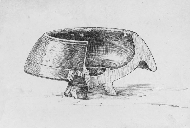 016953 - elaborato grafico - Coppetta campana dalla Via Sacra (dis. Migliorati) patera dalla Regia; Neg. Serie F, Nr. 559