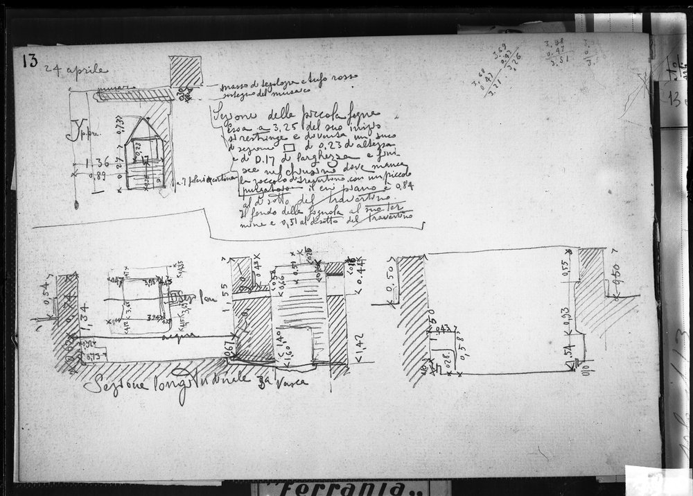 Disegni di scavo dell'Architetto L. P. Baldizzi 1900.tif