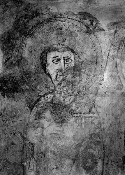 019684 - reperto - S. Maria Antiqua, pitture nell'Atrio, particolare della pittura del passaggio nella parete a destra dell'entrata; neg. serie E, n. 51703