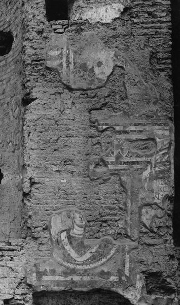 019694 - monumento - S. Maria Antiqua, pitture nell'Atrio, parete a sinistra dell'entrata; neg. serie E, n. 51688