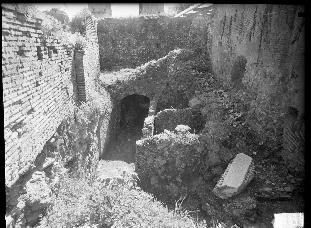 Lastra 2539, Bagno repubblicano Velia, gruppo ambienti interni da coprire e restaurare (Aprile '54).tif