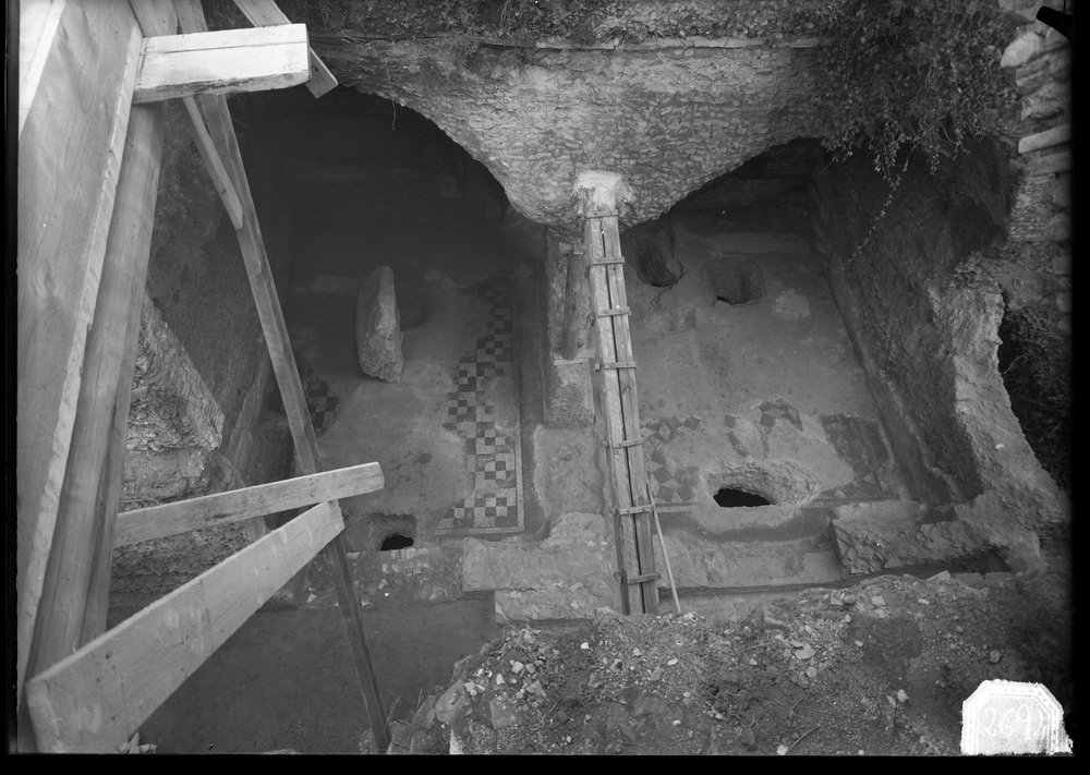 Lastra 2694,Terme Severiane - zona del ponte - nuovi ambienti sterrati prima del restauro.tif