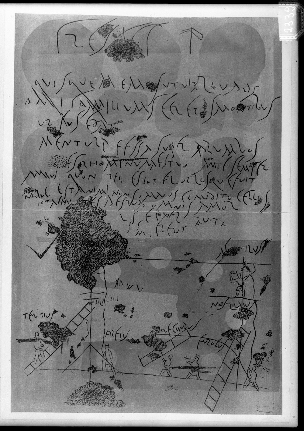 Lastra 2339, Palatino, graffiti Coll.Lanciani. Roma XI-7-II-34, litografia di ignoto 1900.tif