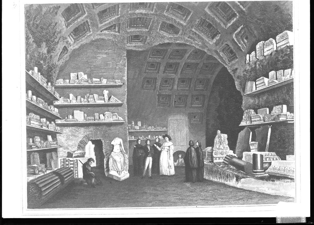 Lastra 2345, Stadio ambiente con soffitto a lacunari angolo S-E Coll. Lanciani Roma XI-7-IV-6.tif