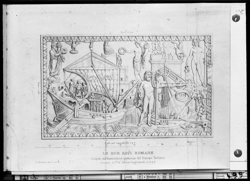 Lastra 499, Museo Torlonia, le due navi romane.jpg