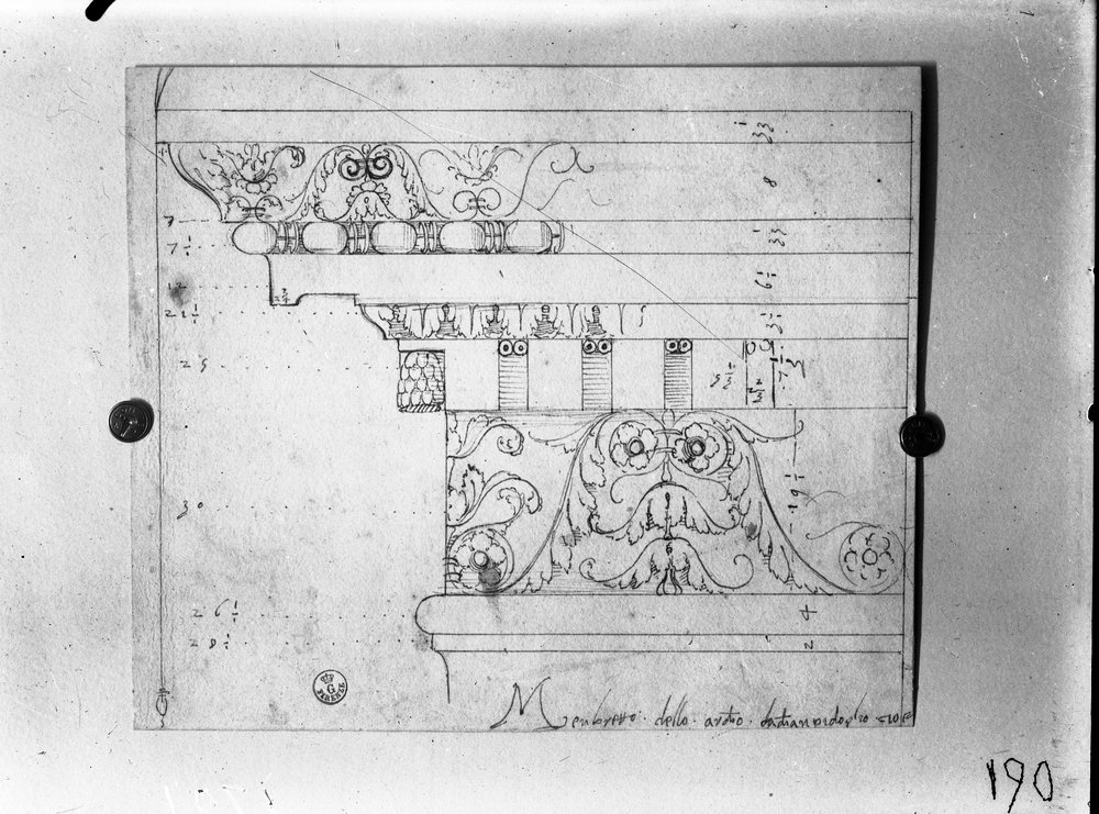 Lastra 190, Disegno di Trabeazione.tif