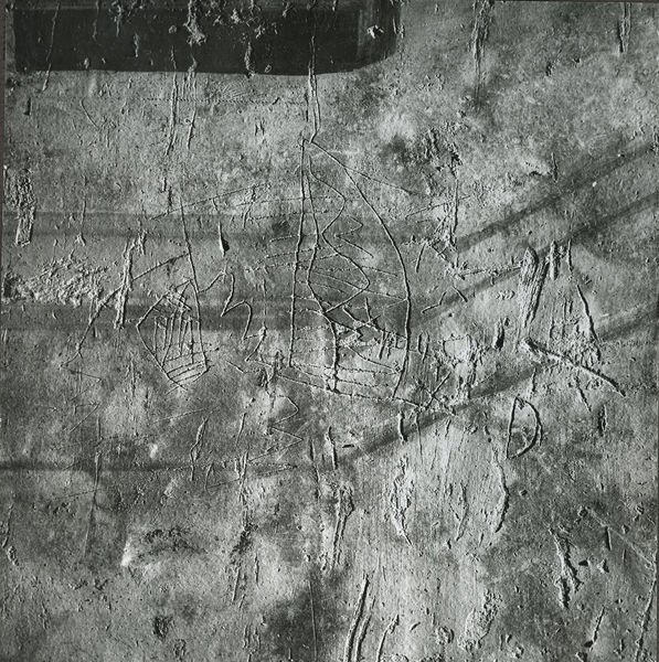 002504 - monumento - Casa di Augusto, danneggiamenti, graffiti sulle pitture parietali. Neg. serie 6x6 nÂ° 340