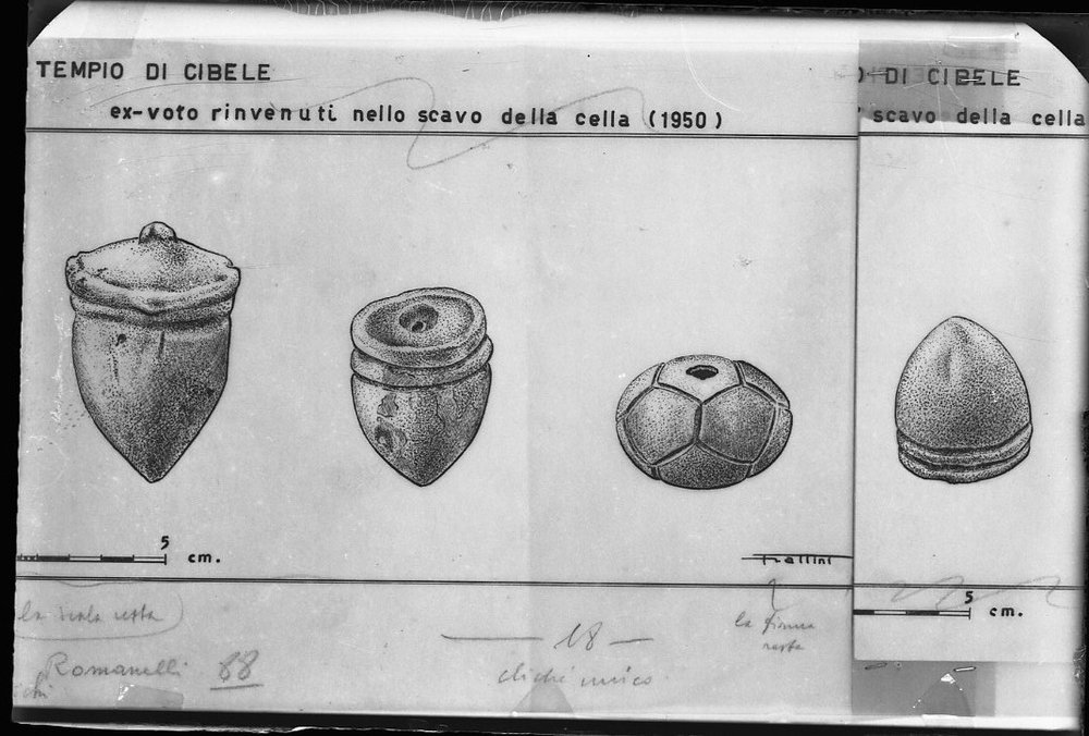 A 607 (9x6) tempio cibele scavi roma 1950 disegno frattini.jpg