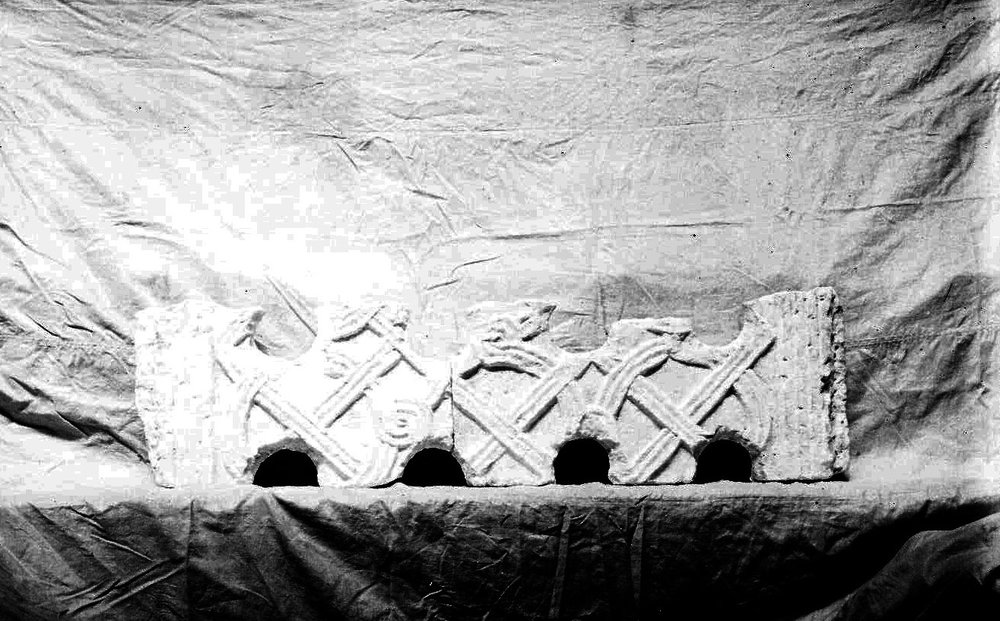 Lastra fotografica A 354 - 9 X 12 raccolta medievale- frammenti paleocristiani da monumenti del foro..jpg