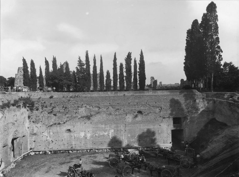 003316 - scavo archeologico - Domus Augustana, peristilio inferiore: durante i lavori di scavo, maggio 1936