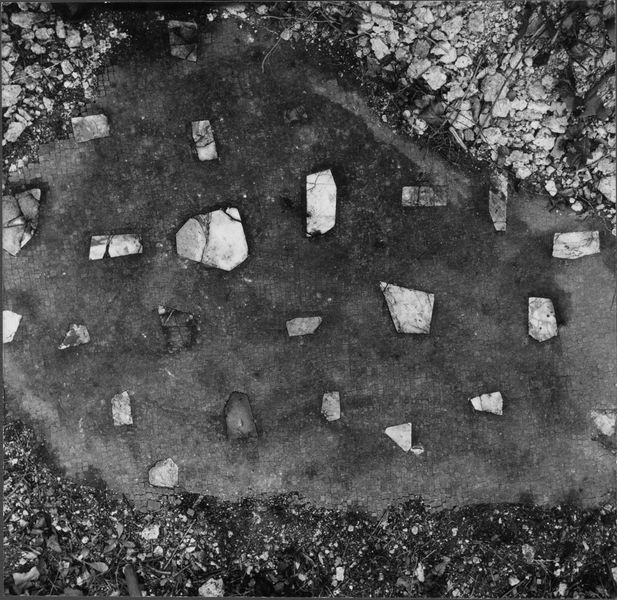003411 - scavo archeologico - Domus Augustana fondazioni, saggio a Sud-Ovest del peristilio inferiore: pavimento di un ambiente scavato dal Bartoli