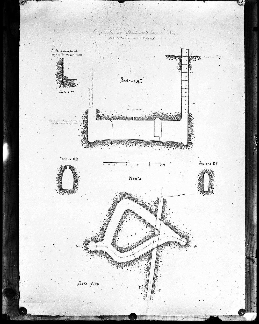 Zona ad ovest Casa di Livia - Pianta del cunicolo-asf015759.jpg