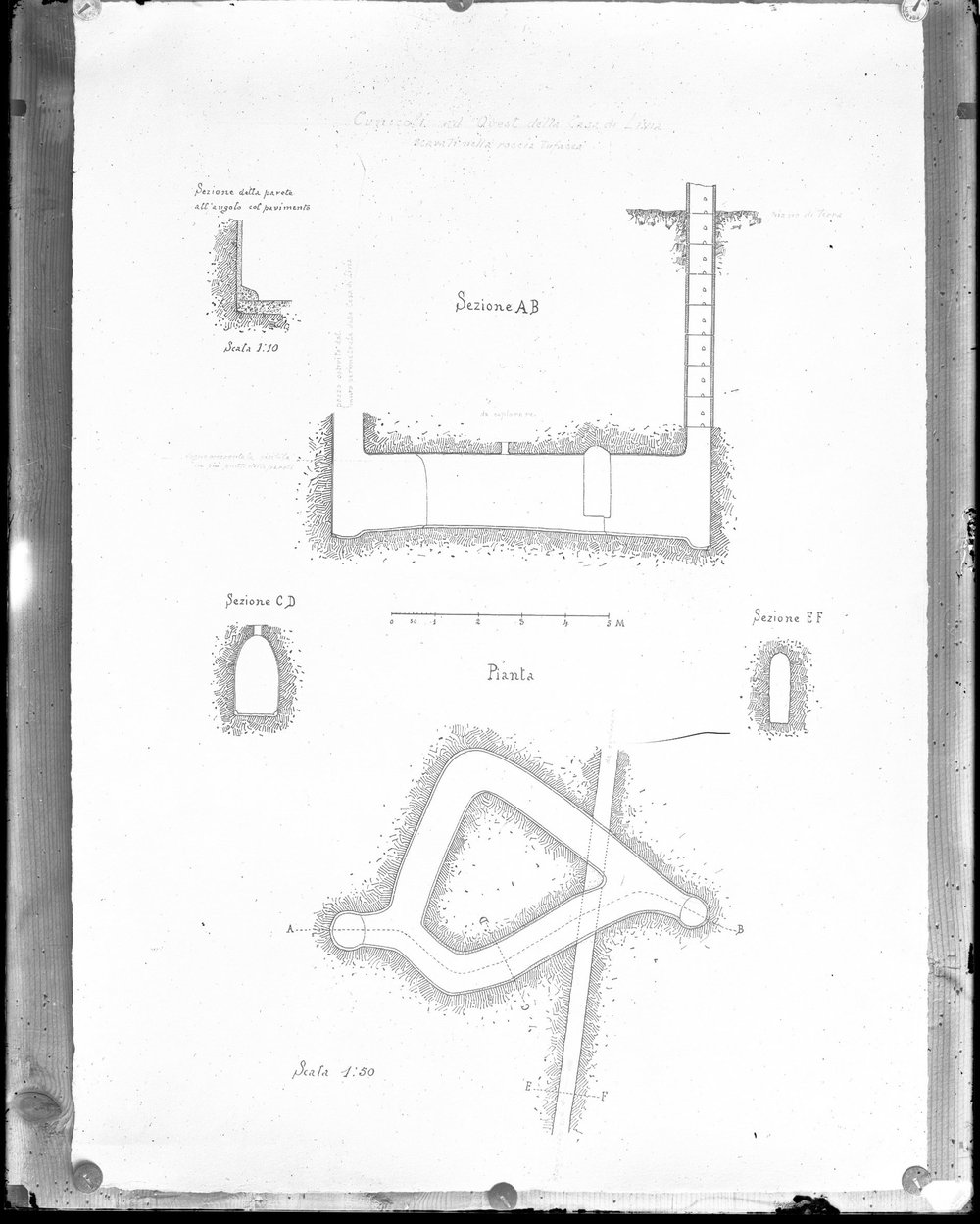 Zona ad ovest Casa di Livia - Pianta del cunicolo arcaico 676-asf015760.jpg