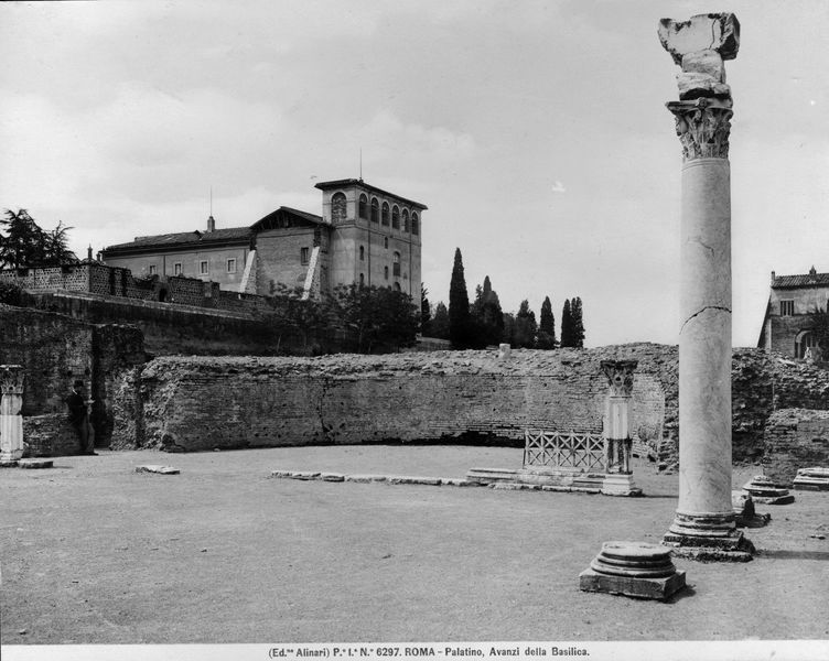 003669 - scavo archeologico - Domus Flavia, basilica: prima degli scavi Boni