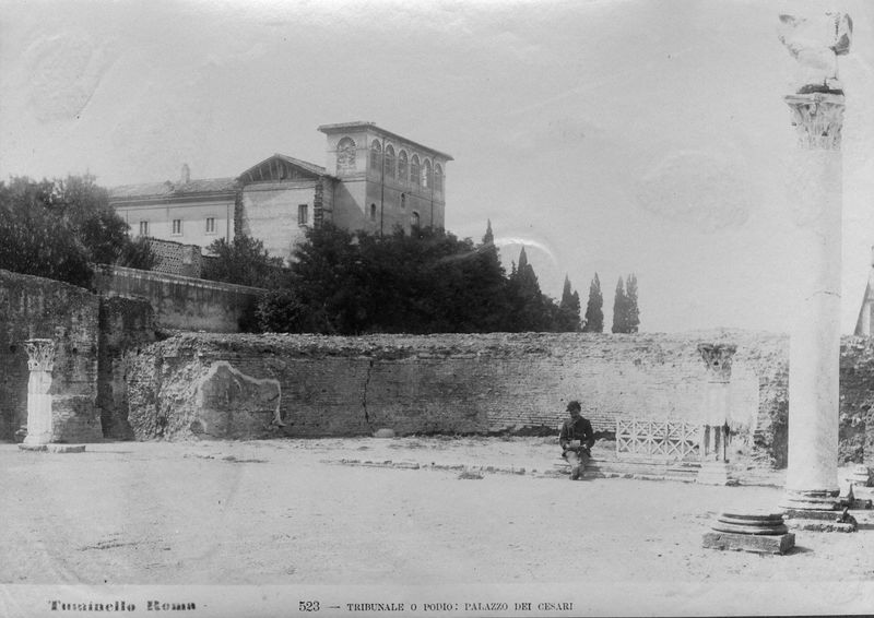 003672 - scavo archeologico - Domus Flavia, basilica: prima degli scavi Boni