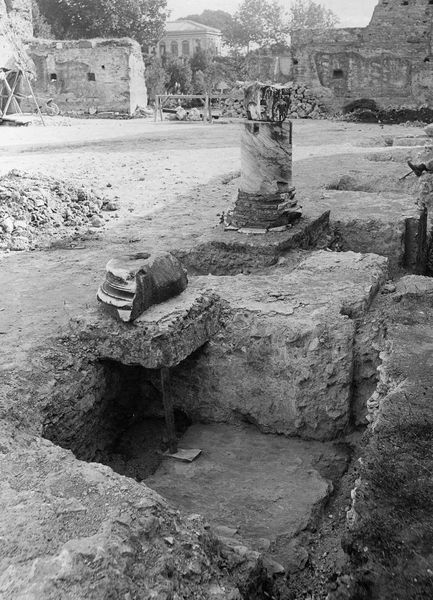 003706 - scavo archeologico - Domus Flavia, Basilica: durante gli scavi del Boni, particolare