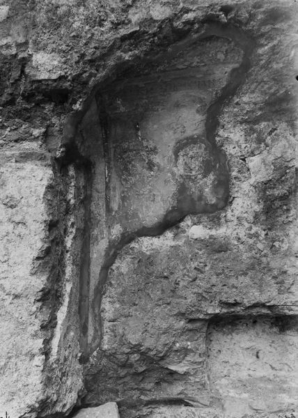 019690 - monumento - S. Maria Antiqua, pitture nell'Atrio, nicchia nella parete dell'ingresso a sinistra con le sante Agnese e Cecilia; neg. serie F, n. 264