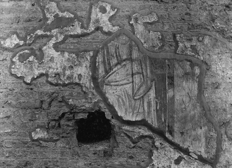 019696 - monumento - S. Maria Antiqua, pitture nell'Atrio, parete sinistra, particolare di pittura; neg. serie E, n. 51695