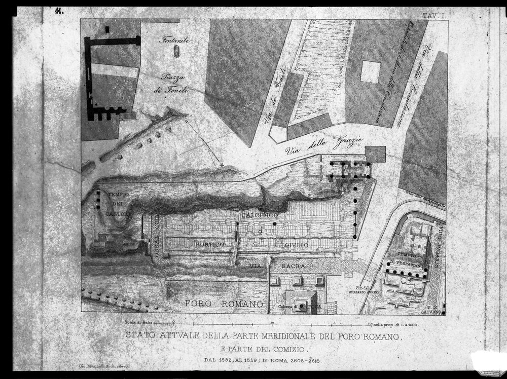Lastra E2485 - Basilica Giulia - scavi 1859 disegno CG.Montiroli.JPG