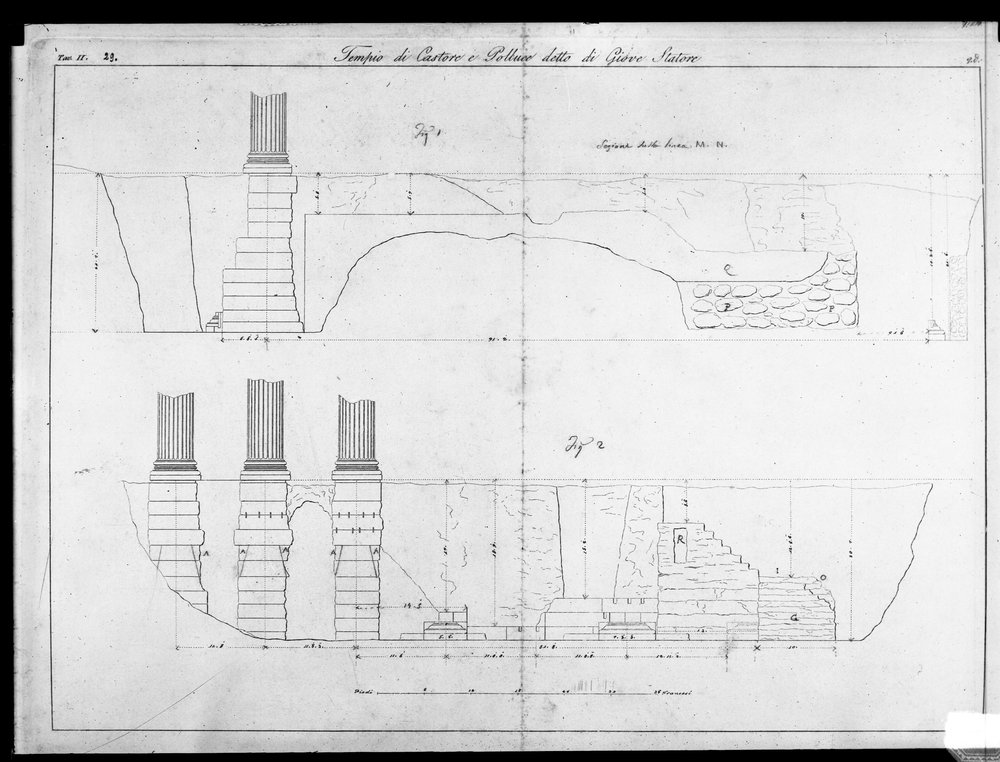Lastra E 2484 - Tempio dei Castori , sotto fondazione del colonnato.JPG