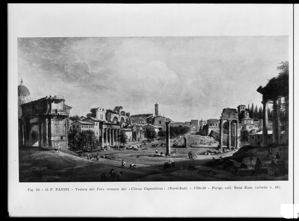Lastra E 2478 - foro romano veduta del clivo capitolino (Quadro del Pennini).JPG