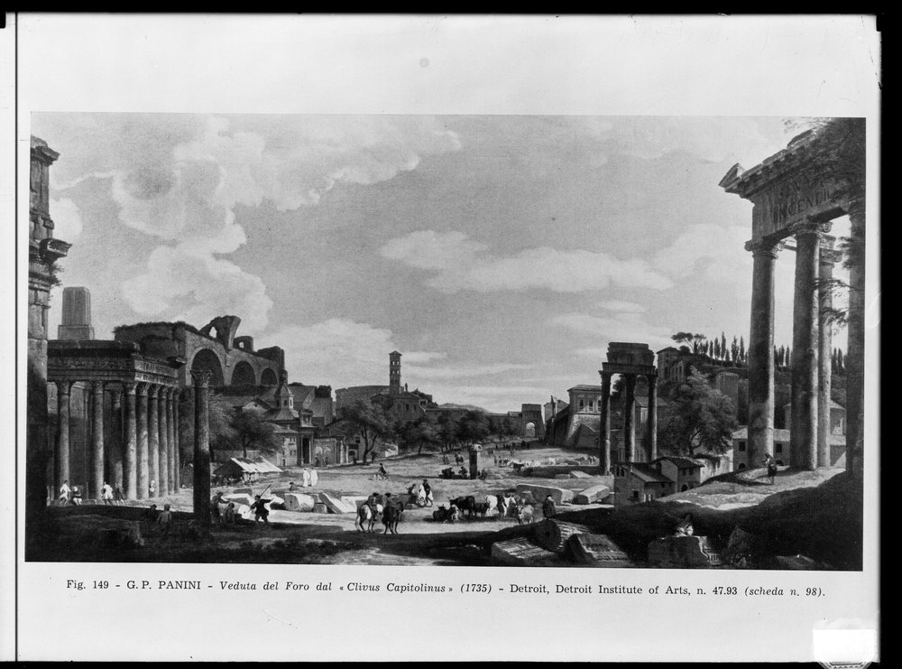 Lastra E 2476 - Foro Romano, veduta dal clivo capitolino (Quadro del Pennini).JPG