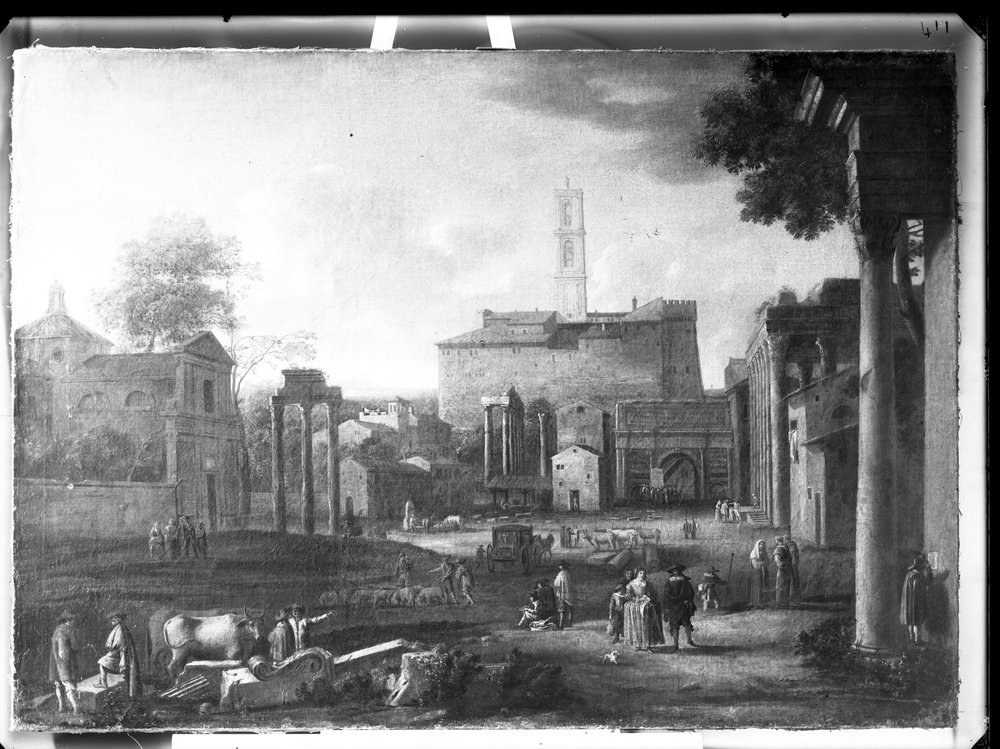 Lastra E411 - Stampa antica del Foro Romano.tif