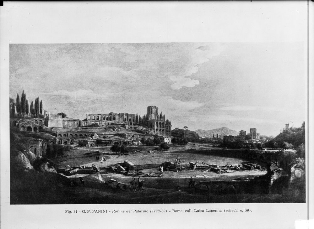 Lastra E 2477 - Palatino. veduta dal circo massimo (Quadro del Pennini).tif