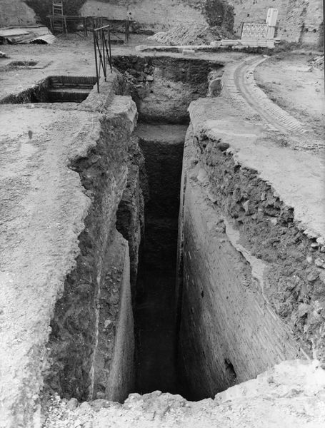 001643 - restauro - Dopo il distacco delle pittute, visto da nord-ovest. Autunno 1966. Neg. serie F nÂ° 2703