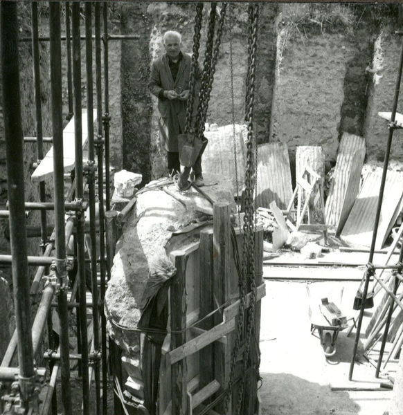 001922 - restauro - Casa di Augusto, ambiente 9, opera di consolidamento. Anno 1965. Neg. serie 6x6 nÂ°1153-1087-1151-1152