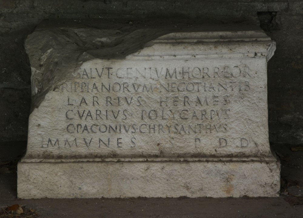 horrea aggrippiana iscrizione.jpg