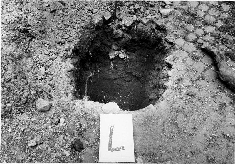 003034 - restauro - Piazza di Santa Maria Nova: lavori ACEA lungo la via Sacra, buca L) nulla di archeologico