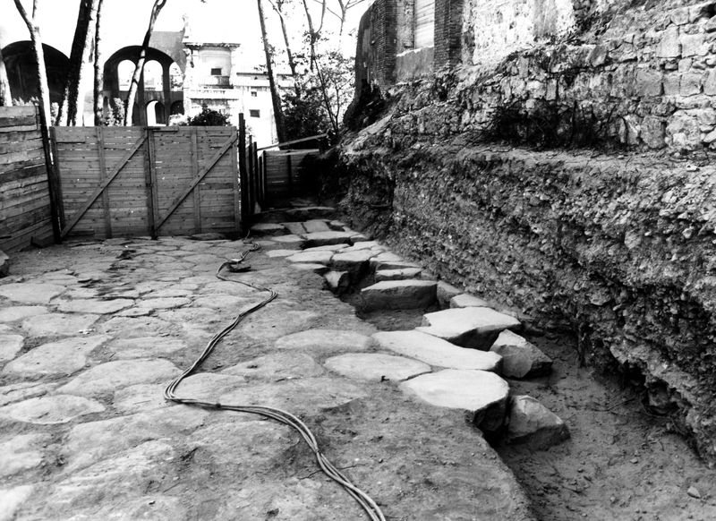005671 - restauro - Clivio Palatino, lato sinistro: lavori di rifacimento