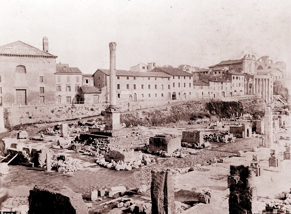 Foro Romano veduta dei primi scavi dell'800.tif