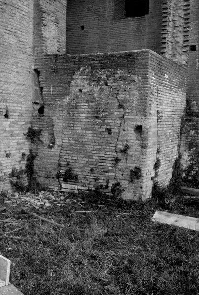 003238 - restauro - Domus Augustana, corpo centrale piano superiore: ambienti verso il peristilio inferiore, dicembre 1965