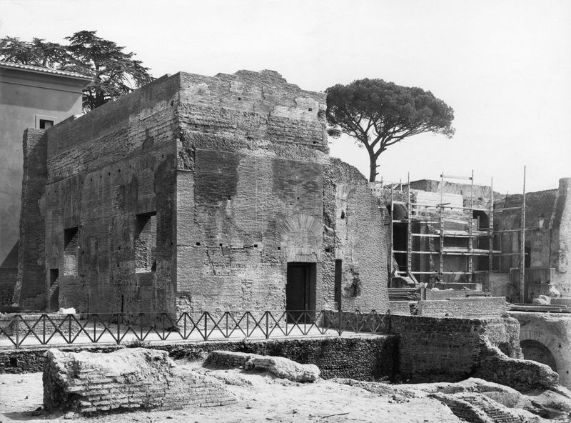003241 - restauro - Domus Augustana, corpo centrale: piano superiore restauro dell'avancorpo verso la Domus Flavia, 1936