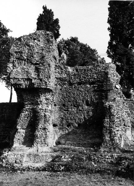 003615 - restauro - Domus Flavia, biblioteche: strutture prima del restauro, particolare