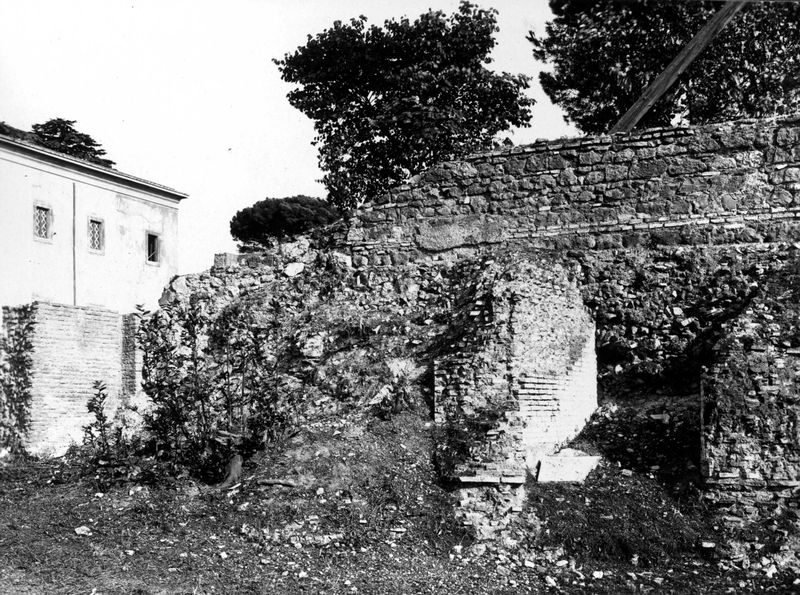 003617 - restauro - Domus Flavia, biblioteche: strutture prima del restauro, particolare