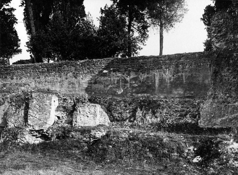 003618 - restauro - Domus Flavia, biblioteche: strutture prima del restauro, particolare