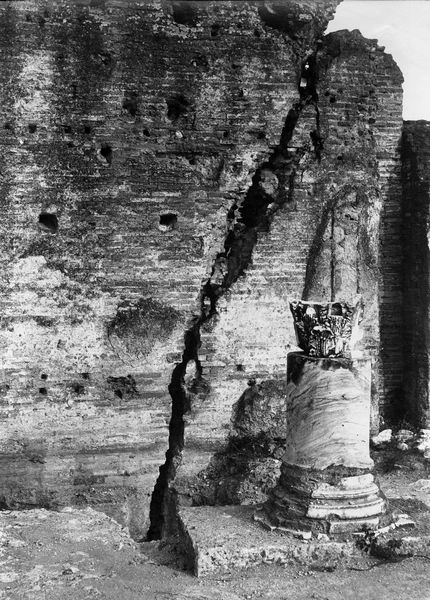 003687 - restauro - Domus Flavia, Basilica: particolare prima del restauro