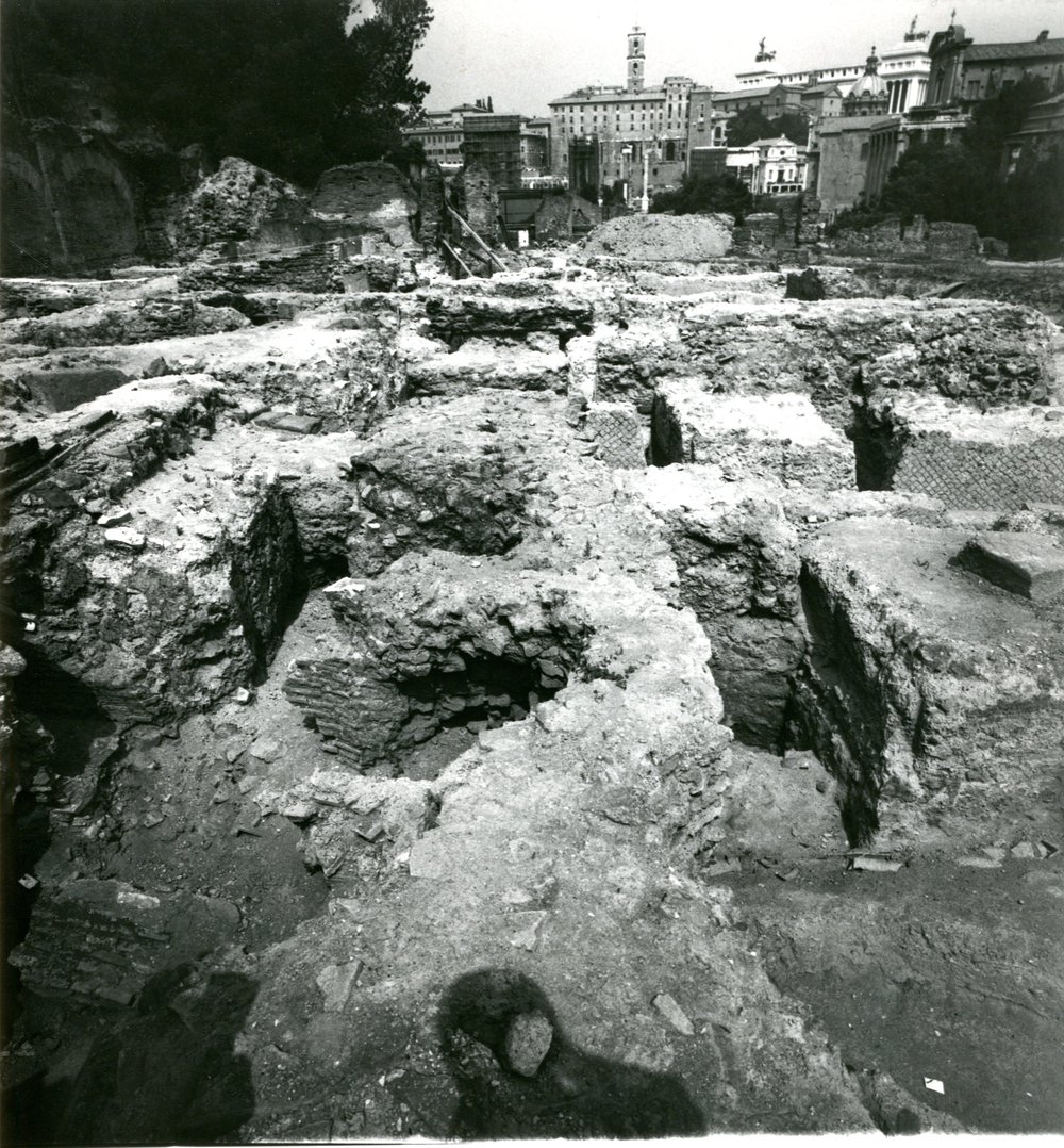 film 1884 - Scavo Carandini - vista generale del settore centrale dello scavo al termine della terza campagna (1987).jpg