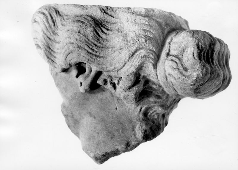 010402 - restauro - Foro Romano, arco di Settimio Severo lato Sud-Est: veduta dei ponteggi lignei particolare, restauri di G. Boni, (L.C-73)
