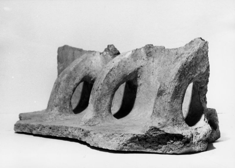 010414 - restauro - Foro Romano, arco di Settimio Severo lato Sud-Est: particolare della angolo Sud, restauri di G. Boni, (L. C-205)