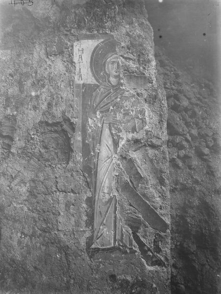 019203 - monumento - S. Maria Antiqua, pitture, navata centrale, parete di fondo, lato destro, S. Anna; Neg. serie E, n. 184
